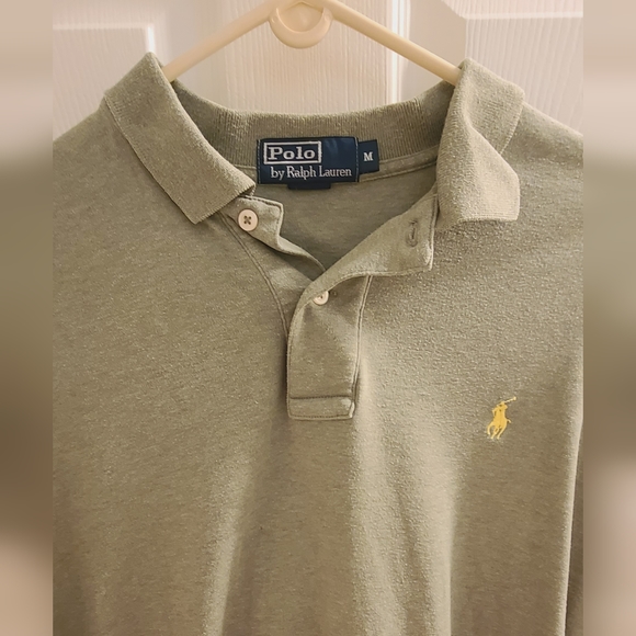 Ralph Lauren Polo Shirt Men Medium Plain Pony Short Sleeve Collared Golf - Picture 3 of 4